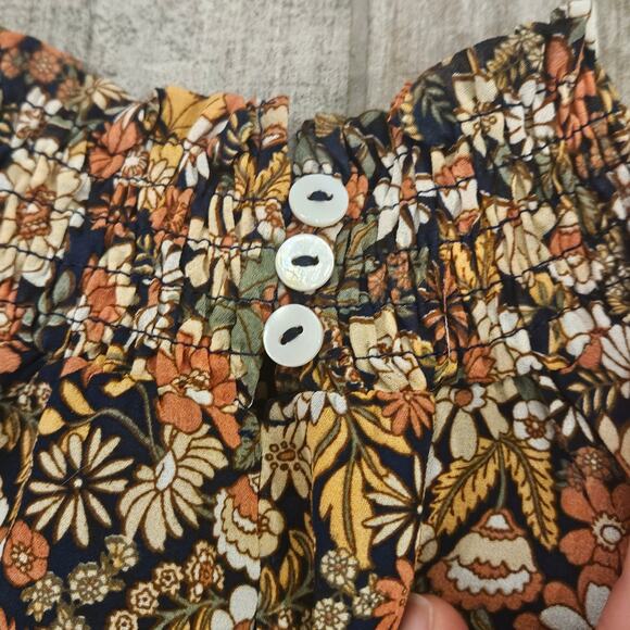 Lost + Wander Dress Womens Size XS Flower Power Mini Mock Neck Balloon Sleeve - Picture 13 of 16